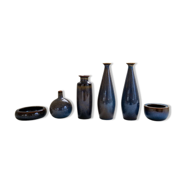 6 Vases Carl Harry Stålhane Rörstrand Suède