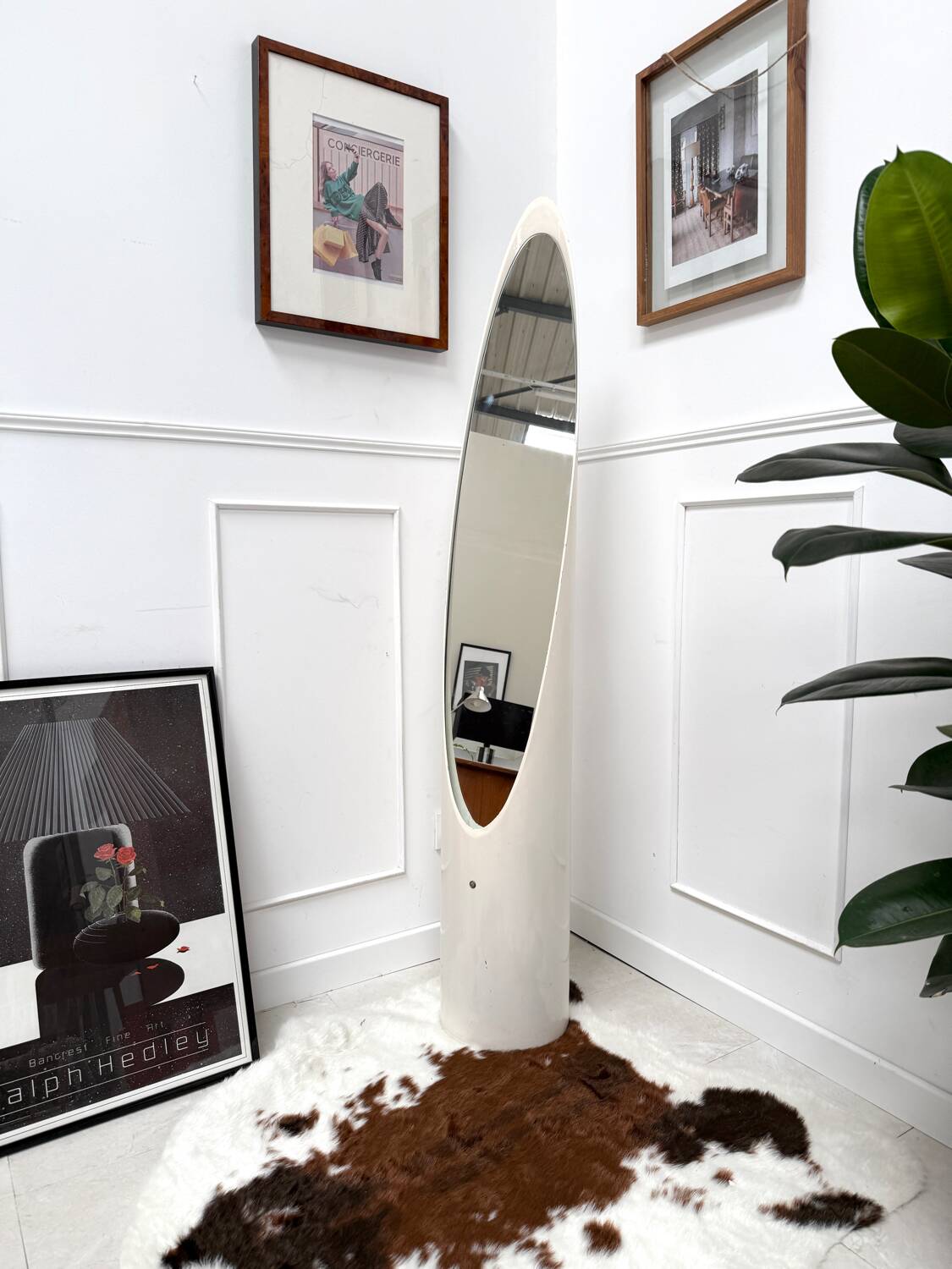 Vintage lipstick psyche mirror