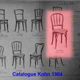 Set de 2 chaises Kohn bistrot cannées 1920 - bentwood -