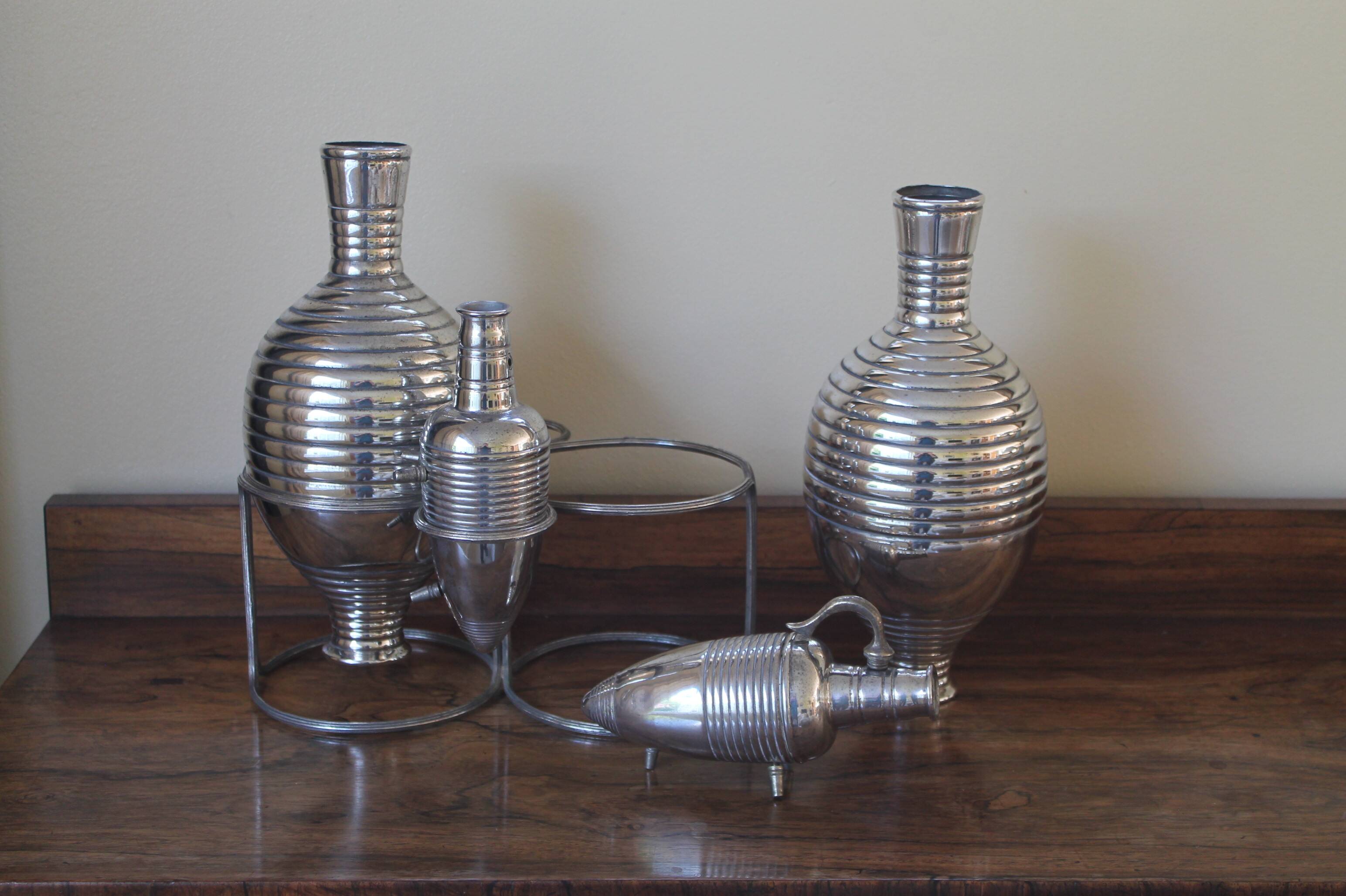Carafe Art Déco en argent massif Calegaro italien