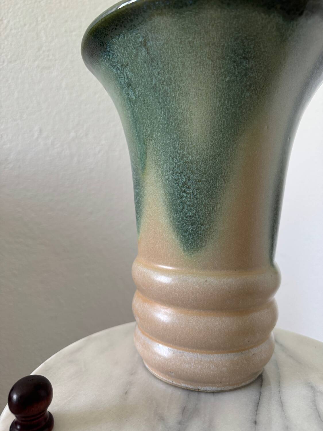 Art Deco flamed stoneware vase