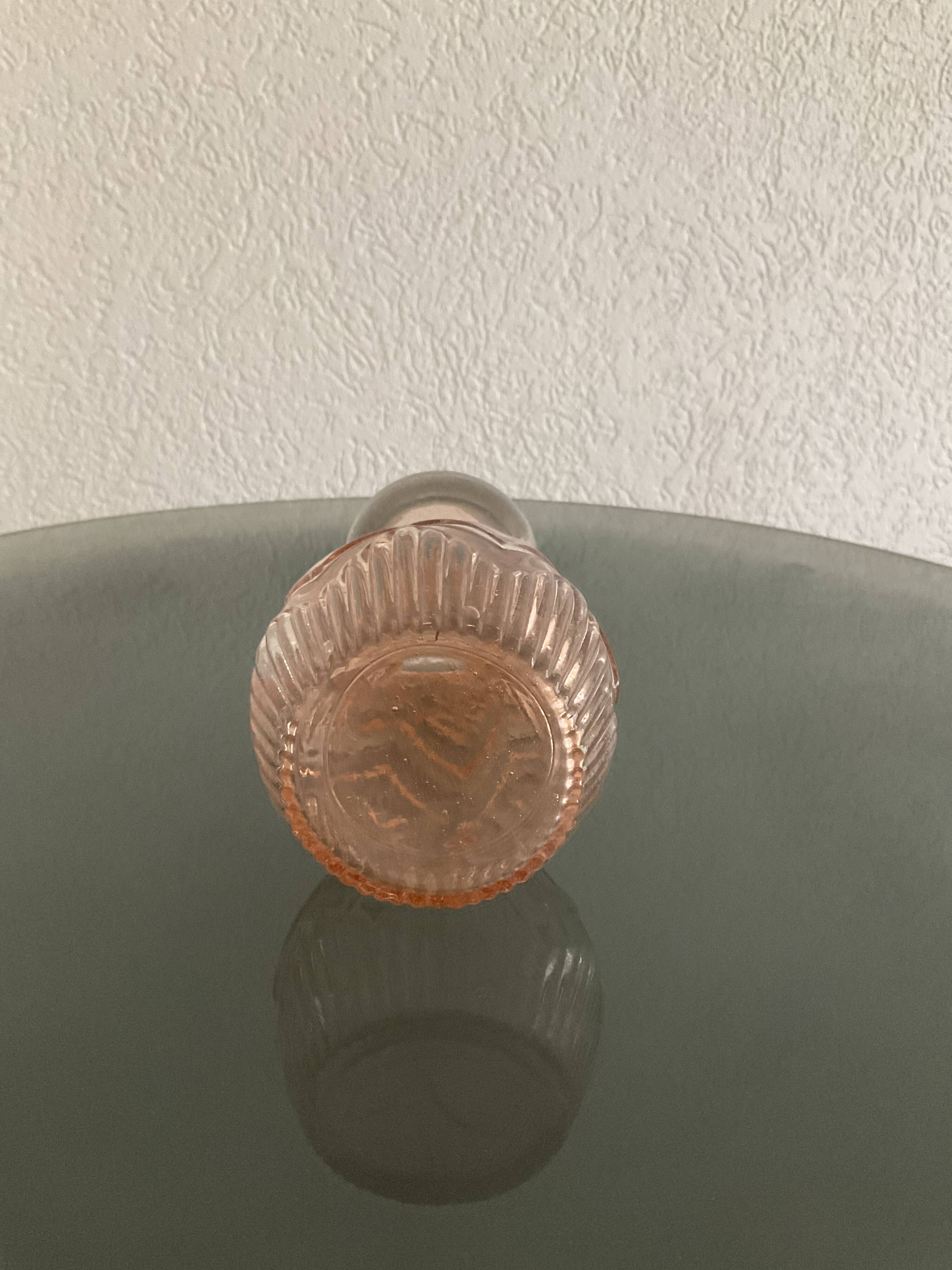 Rosaline hyacinth vase in moulded glass, Art Deco.
