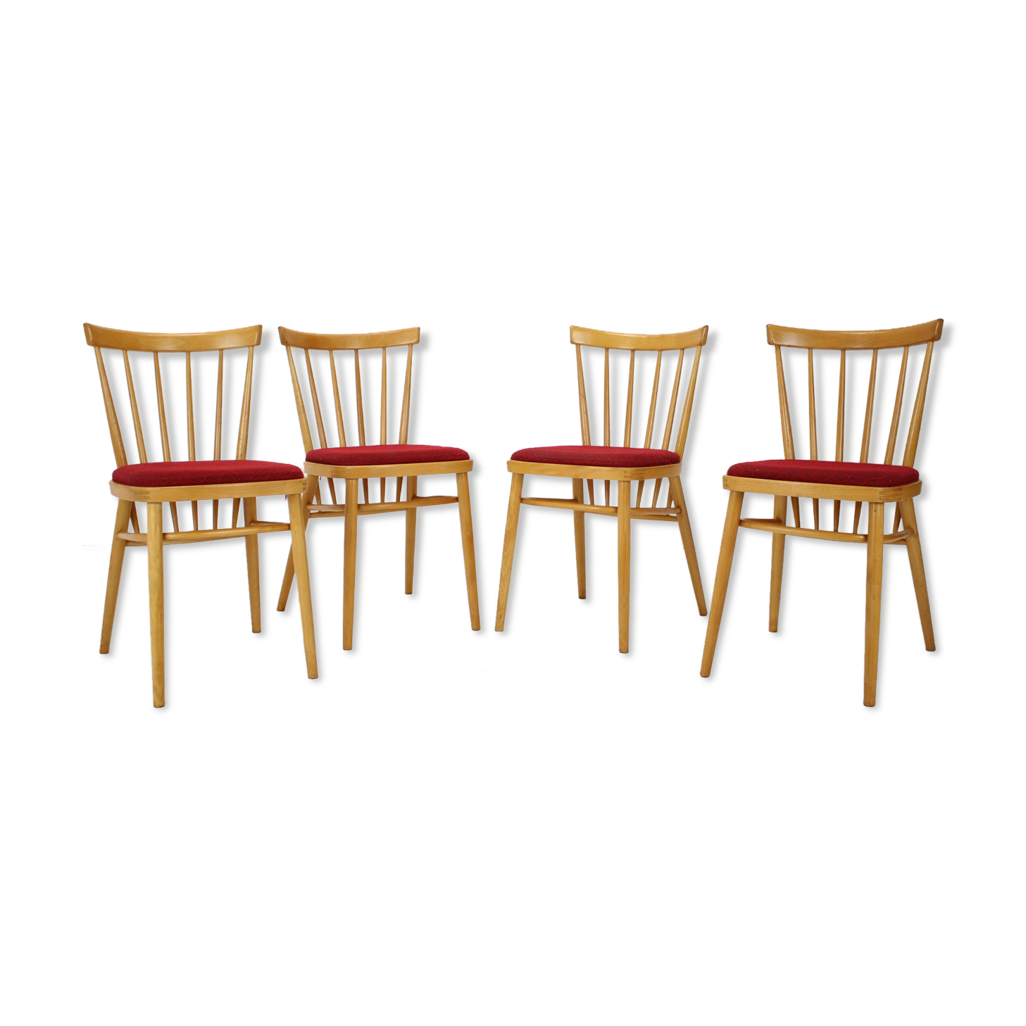 Set of four dining chairs/Tatra Pravenec, 1970's.