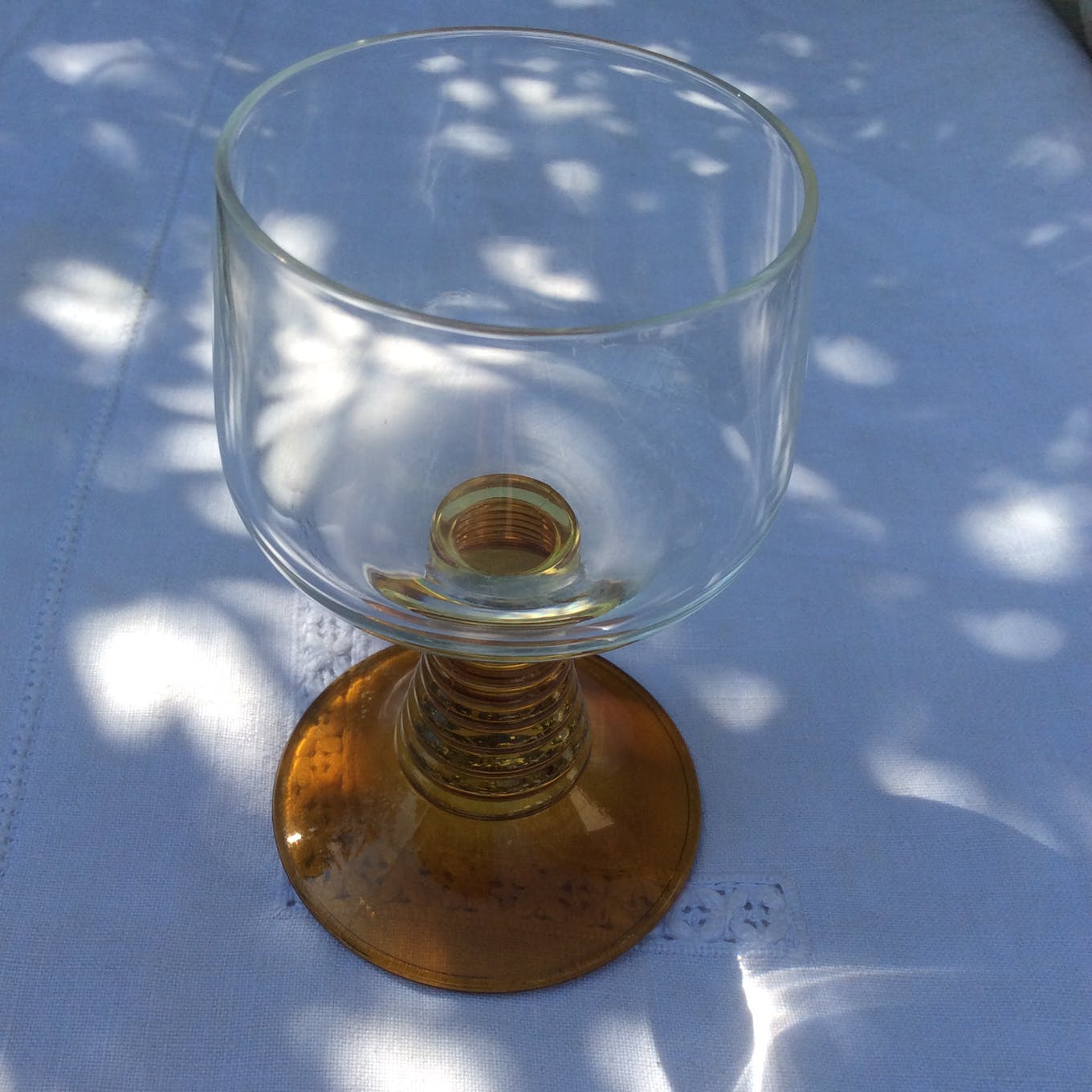 Four "spiral" stemware, vintage