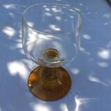Four "spiral" stemware, vintage