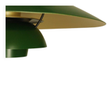 Suspension PH5 verte et dorée par Louis Poulsen pour Poul Henningsen
