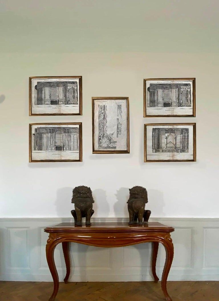 Jacques Renaud Bernard, Set of 5 architectural engravings, eighteenth century