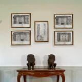 Jacques Renaud Bernard, Set of 5 architectural engravings, eighteenth century