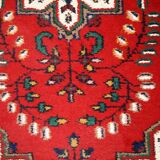 Tapis Vintage Hamadan en Laine, Années 1970, Élégance Florale du Moyen-Orie