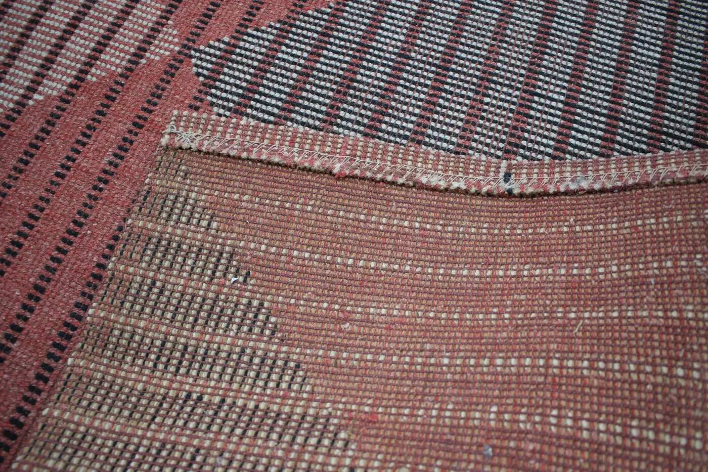 XL midcentury bouclé abstract design geometric rug / carpet, 1950s