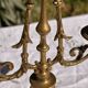Vintage Candlestick - Brass Candlestick - 3-Arm Candlestick