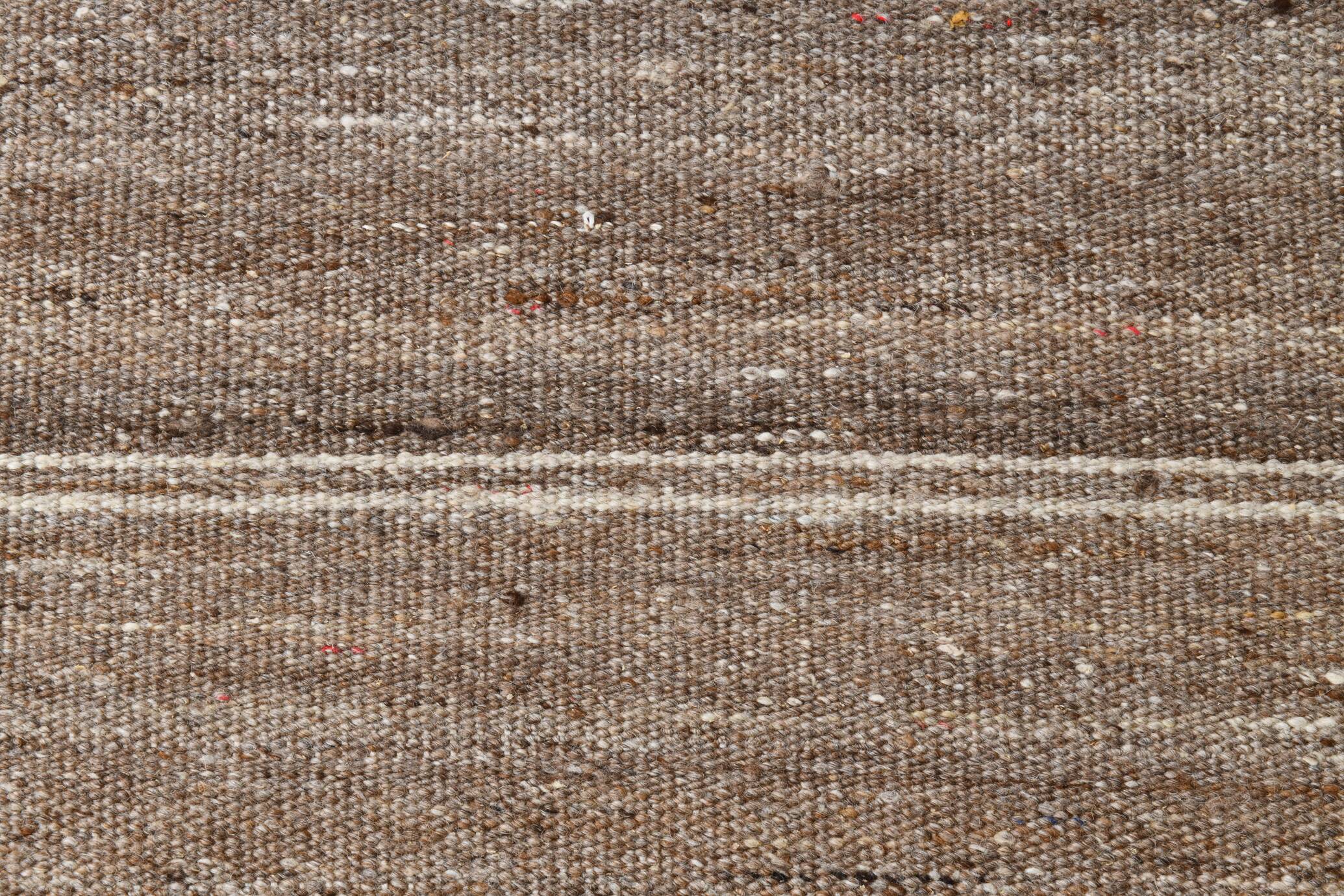 6x10 Brown and Beige Living Room Kilim Rug, 199x306Cm