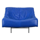 Vintage blue leather Butterfly armchair by Gerard van den Berg for Montis