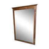 Large art deco mirror in varnished oak