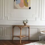 Vintage rattan console