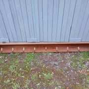 Very large antique wooden shelf/pot rack