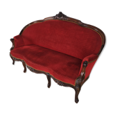 Red velvet bench
