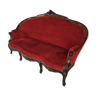 Red velvet bench