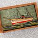 Wooden cube game in original box, antique game, early 20th century