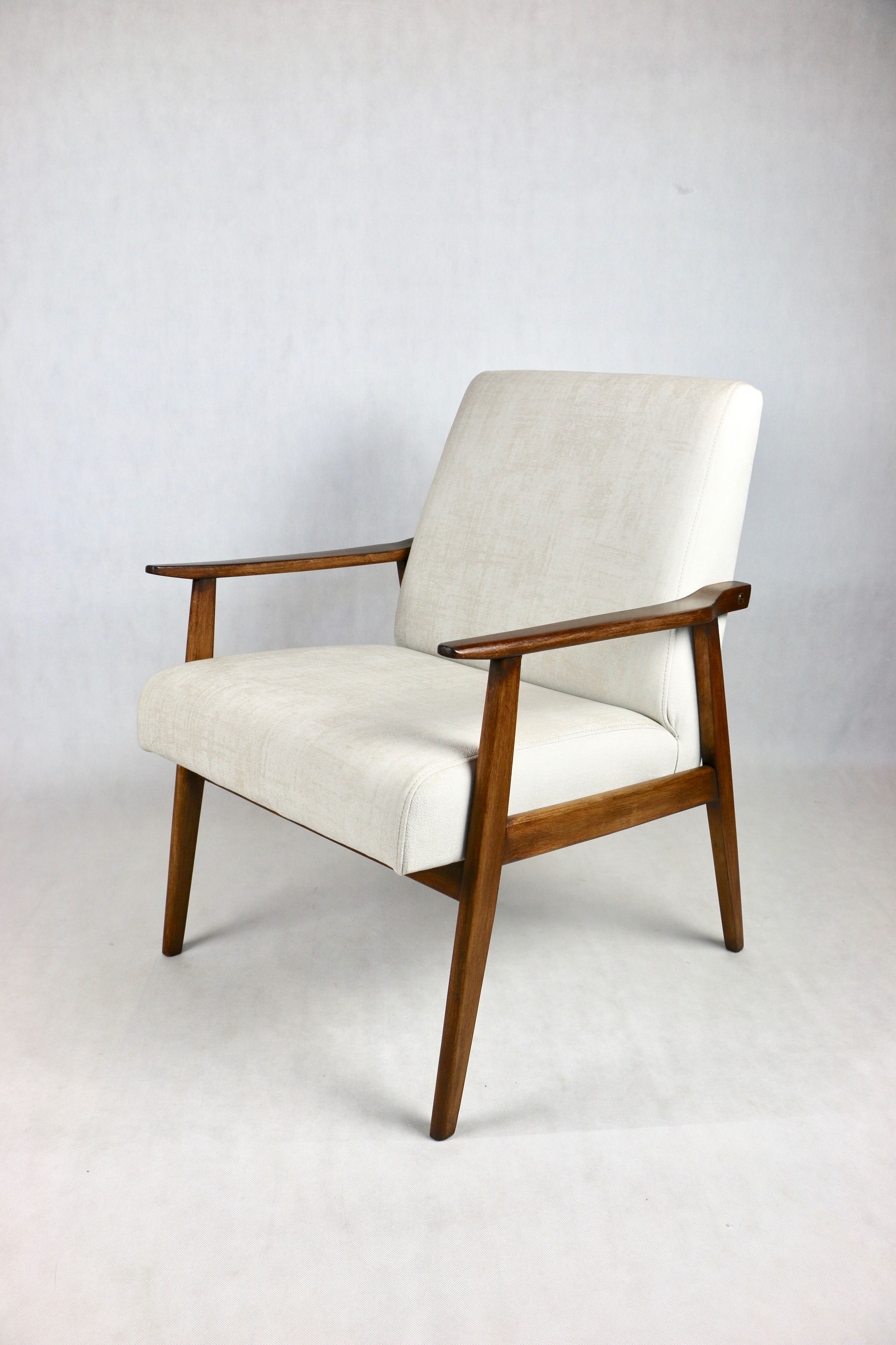 Fauteuil beige vintage, années 1970
