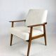 Fauteuil beige vintage, années 1970