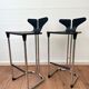 Modern Black and Chromed Barstools from Casamania, Set of 2