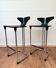 Modern Black and Chromed Barstools from Casamania, Set of 2