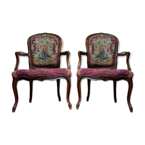 paire de fauteuils époque