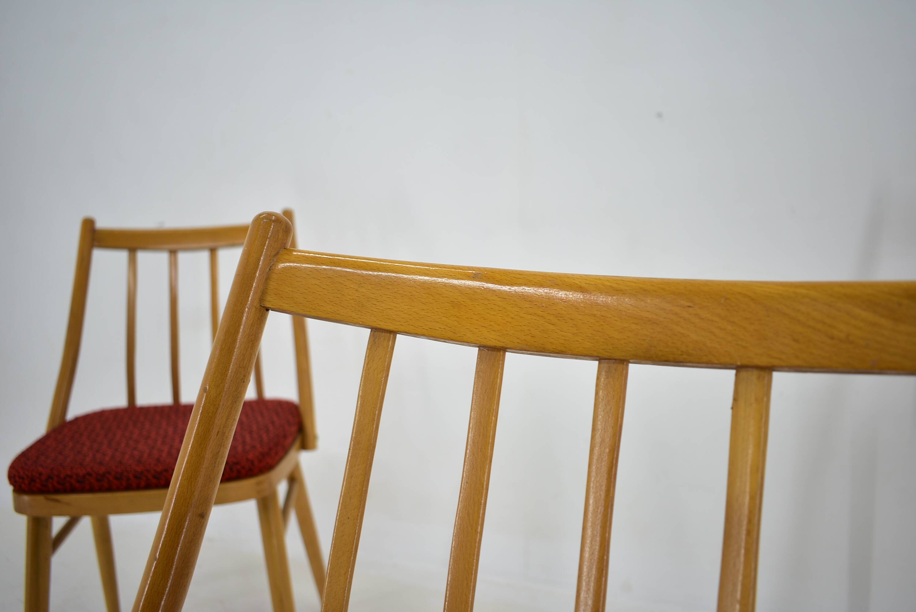 1960s Antonin Suman Beech Dining Chairs, Set of 4