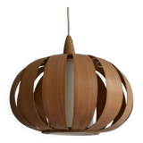 Scandinavian pendant light from the 60s/70s teak slats