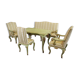 Venetian Baroque salon with table, two armchairs, a bench and a chair, mid-19th century