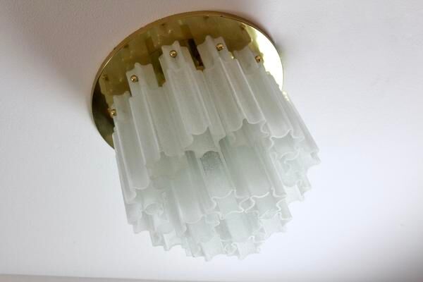 Star recessed plastered plastered in brass and frosted glass Glash-tte Limburg