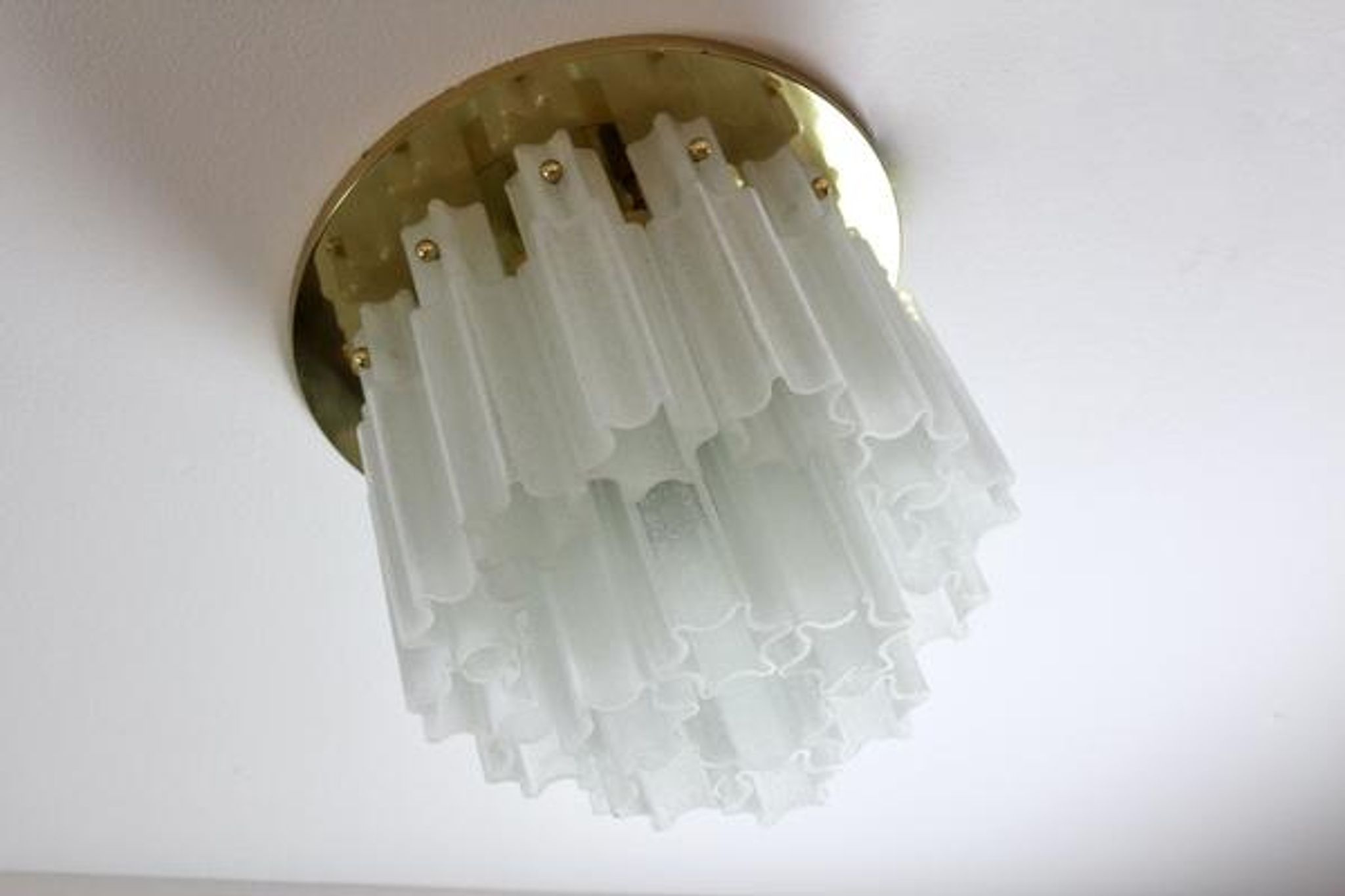 Star recessed plastered plastered in brass and frosted glass Glash-tte Limburg