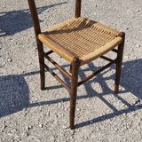 Set of 4 wooden chairs and rope