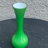 Vintage green opaline vase