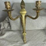 Pair of wall candle holders in bronze
