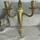 Pair of wall candle holders in bronze