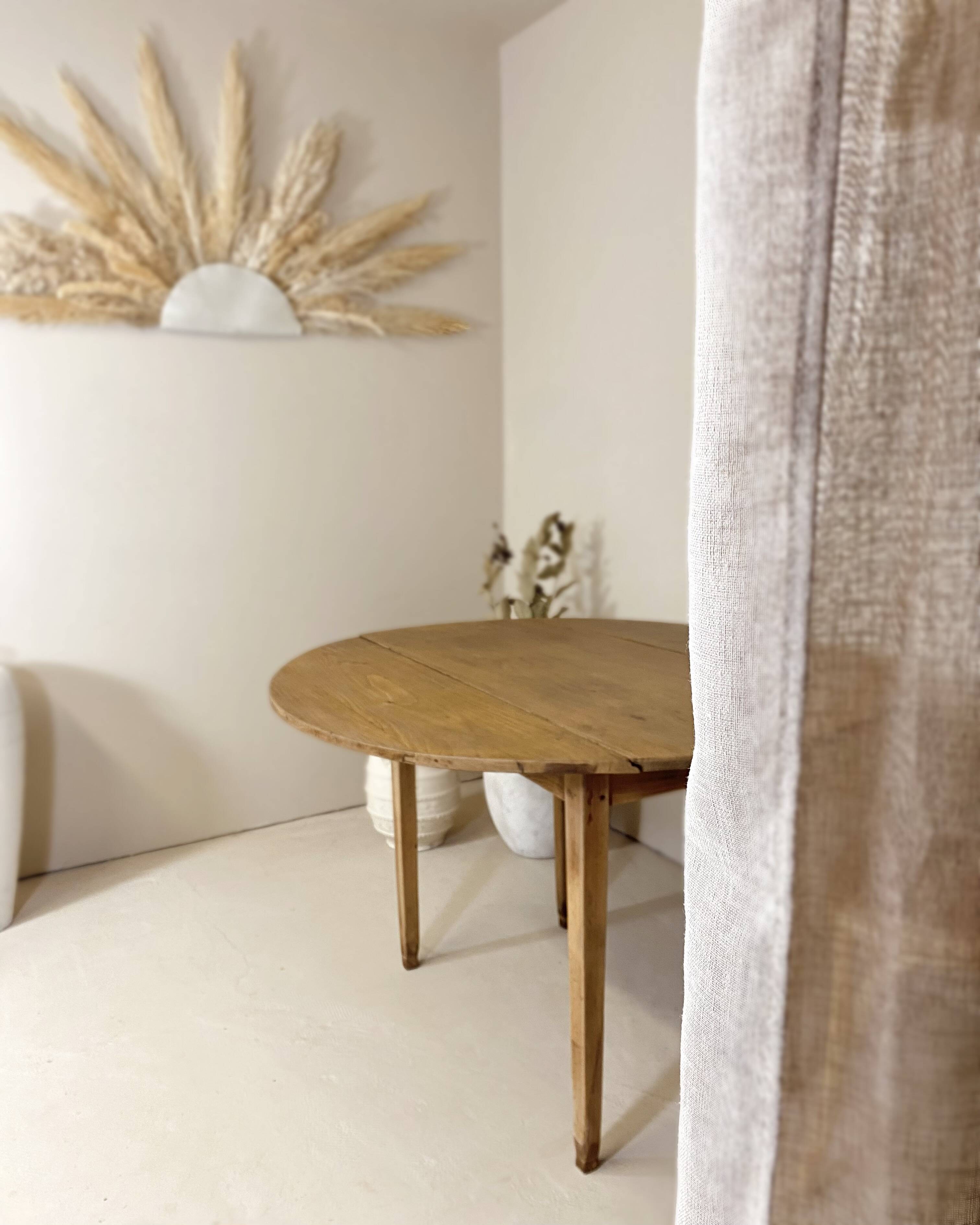 Restored solid oak round table