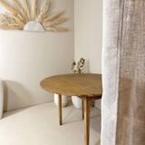 Restored solid oak round table