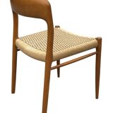 Set of 4 JL Moller model 75 chair by Niels Otto Moller Danish Design