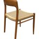 Set of 4 JL Moller model 75 chair by Niels Otto Moller Danish Design