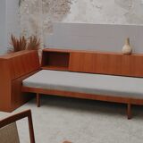 Méridienne mid century, canapé-lit