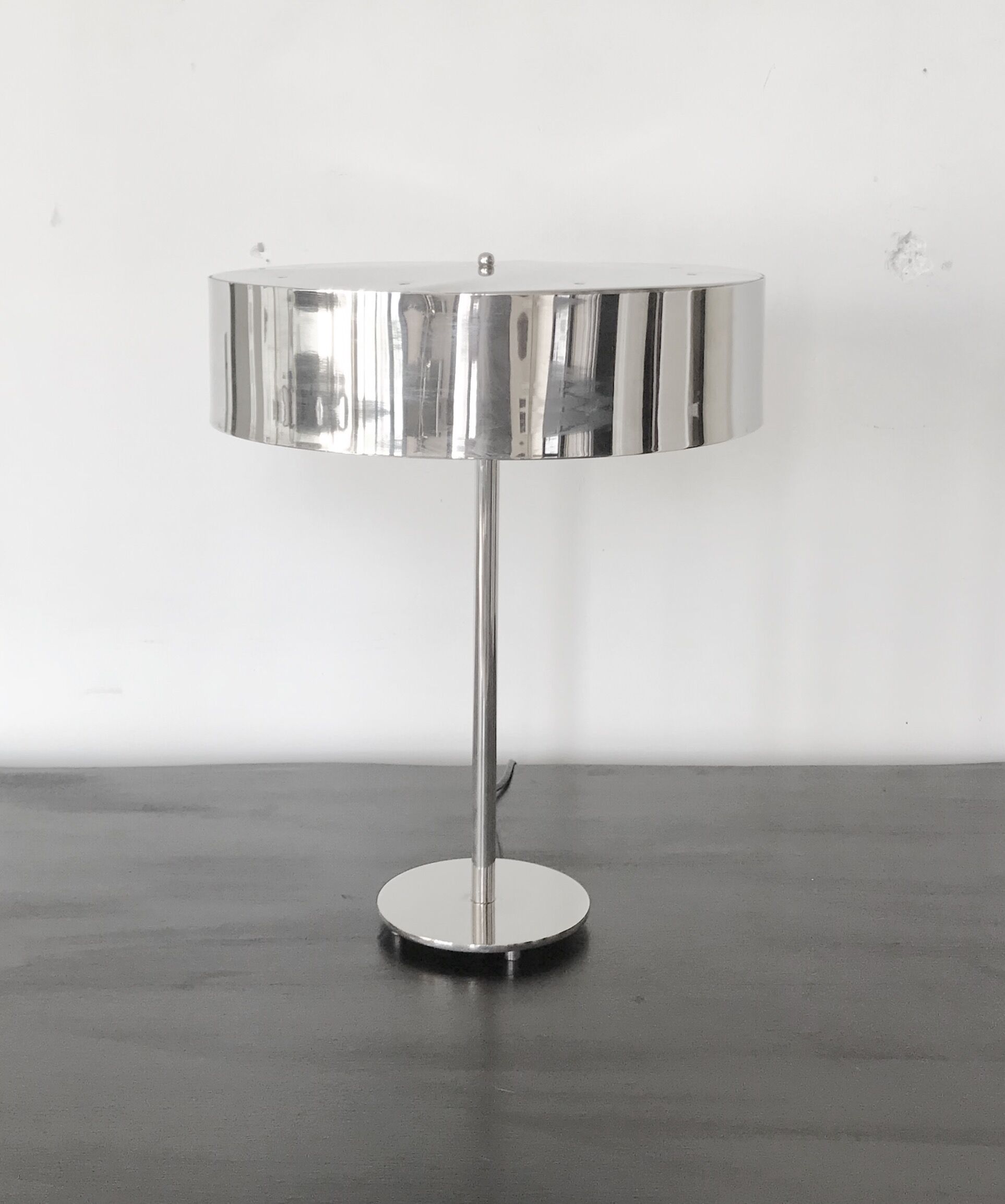 Chromed metal desk lamp 1970
