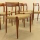 Suite de 6 chaises Niels O Möller modèle 77' Dukkerup