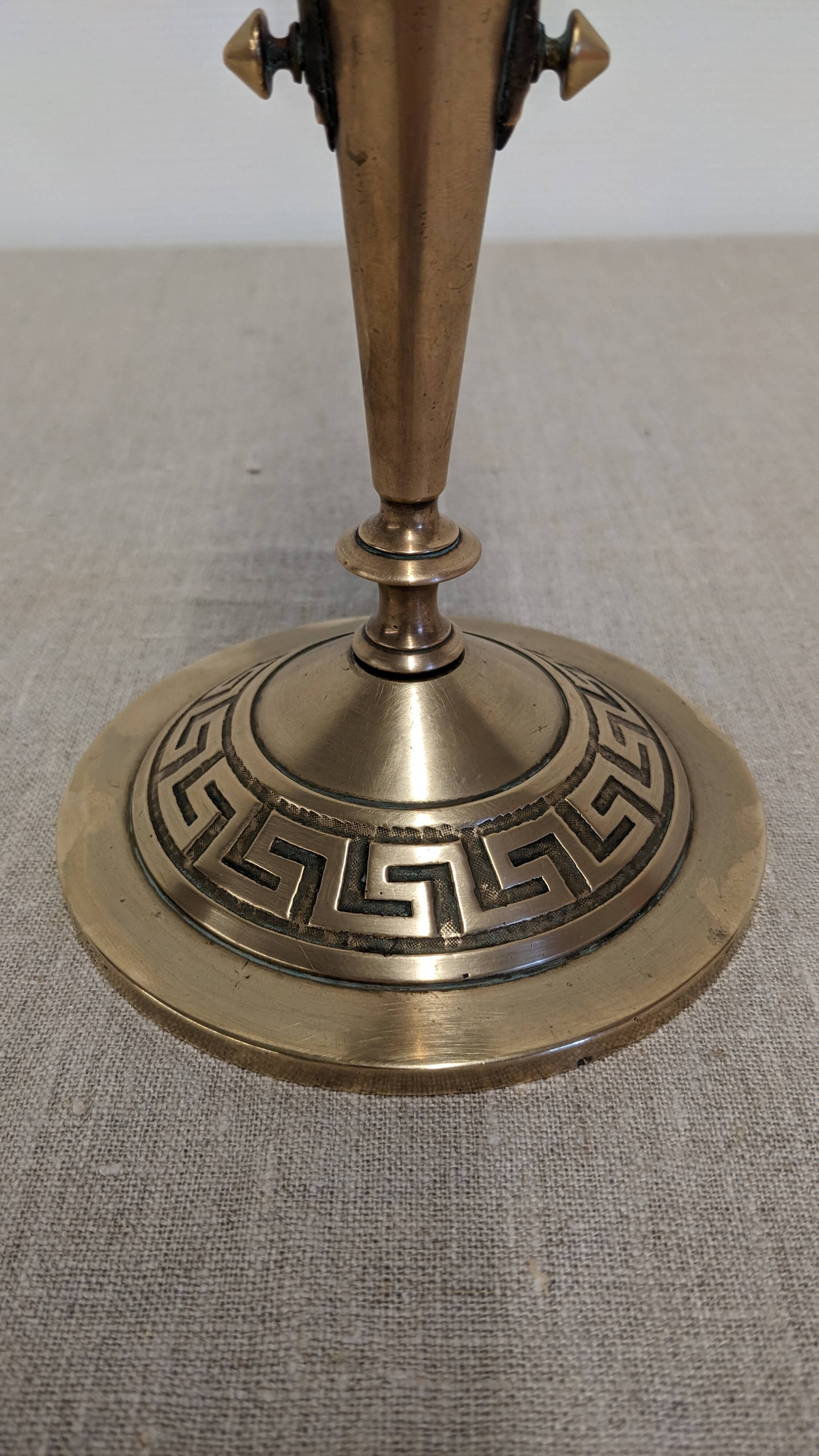 Art Deco bronze candlestick, France circa 1920