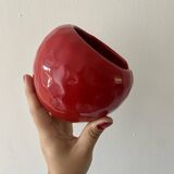 Mustard pot or jam maker in tomato-shaped slip