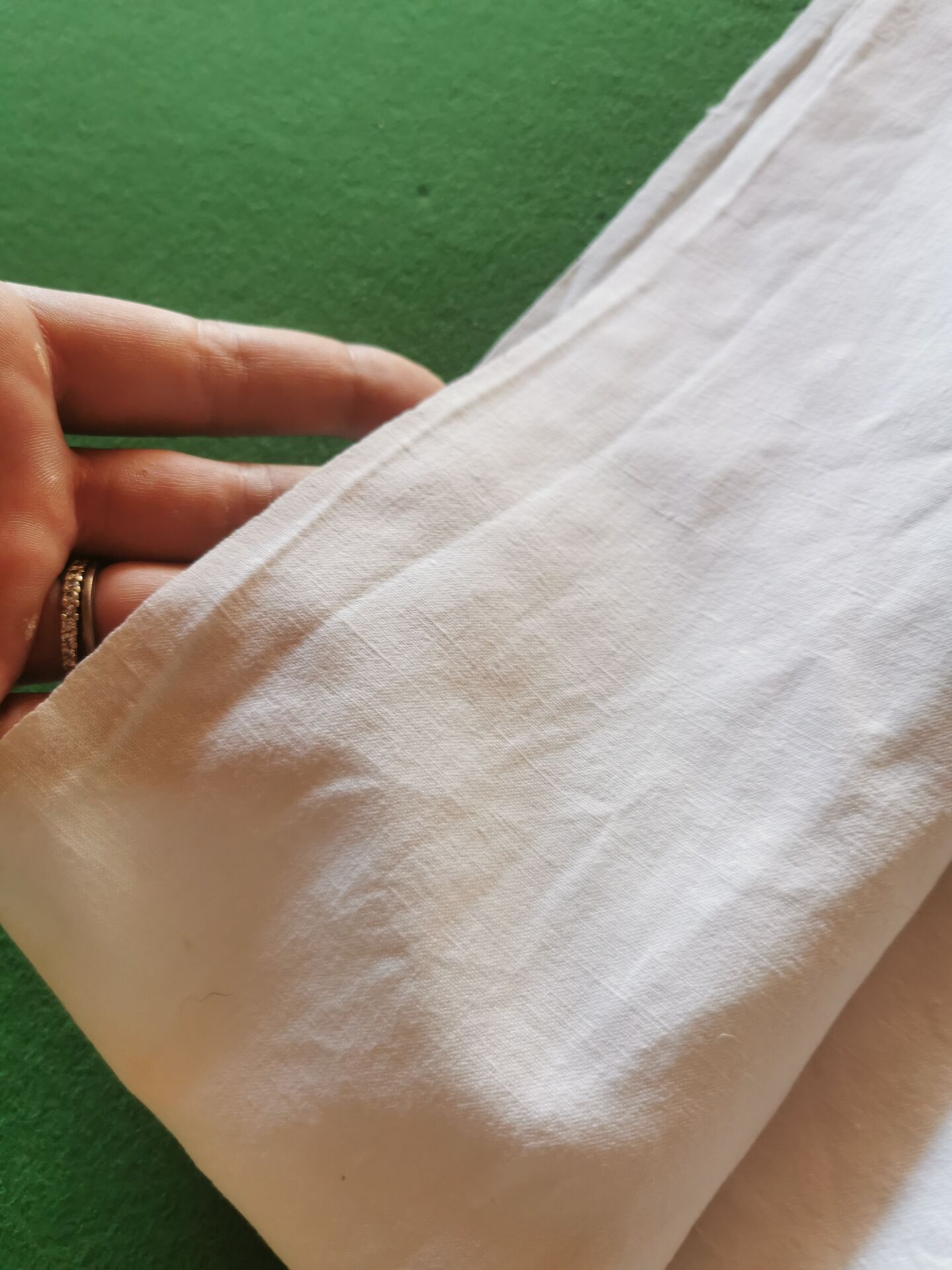 Old monogrammed fabric