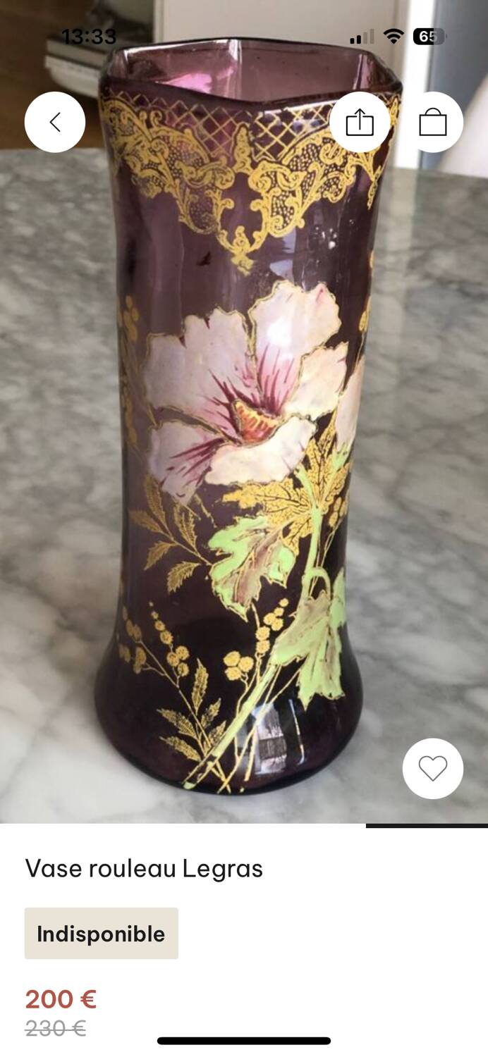 Legras roller vase