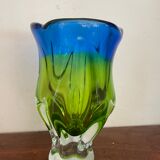 Vintage Bohemian glass vase