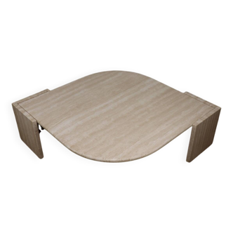 Travertine coffee table, 1980